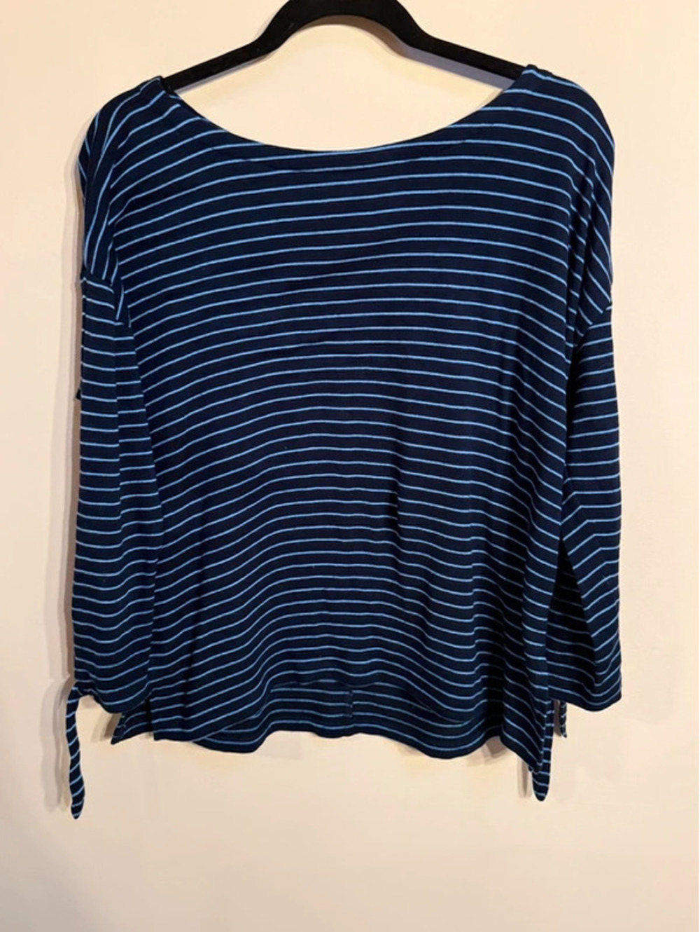 LOFT long sleeve top with tie sleeves